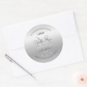 Logo für das Luxussilber-Label Diamonds Monogram Runder Aufkleber (Umschlag)