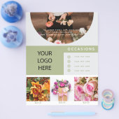 Logo für das Minimalistische Florist Business Foto Flyer (Einzeln)