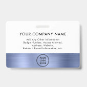 Logo für das Mitarbeiter-Foto Blue Metallic Ausweis (Rückseite)
