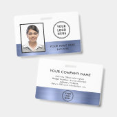Logo für das Mitarbeiter-Foto Blue Metallic Ausweis (Vorder- & Rückseite)