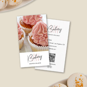 Logo für das Monogramm-Foto für Bäckereien QR Weiß Visitenkarte