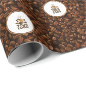Logo für das Muster-Shop für Kaffeebohnen Geschenkpapier (Rolleneckpunkt)