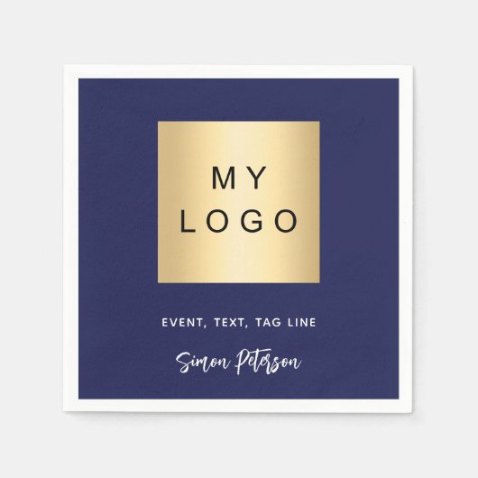 Logo für das Navy Blue Café Bar Serviette (Vorderseite)