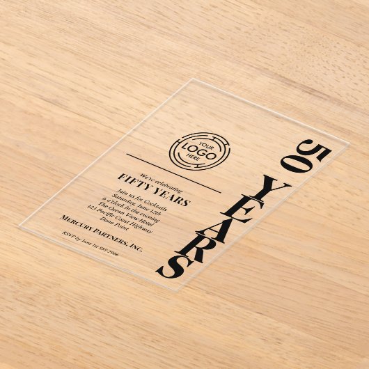 Logo für das neue Geschäftsjahr Acryleinladungen (Ablage )