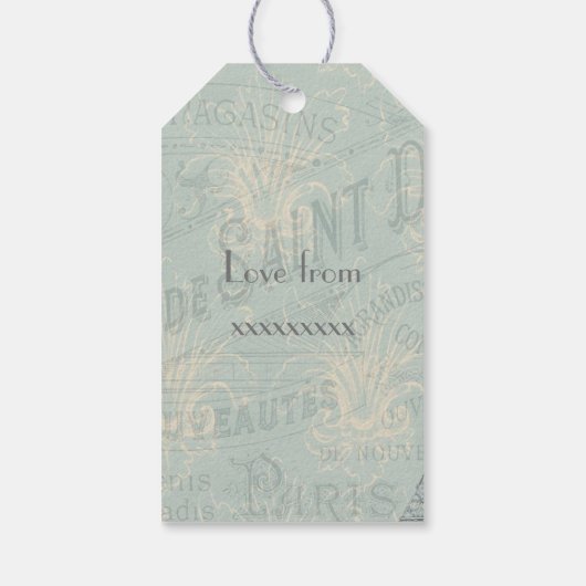 Logo für das Party Paris Corporate hinzufügen Geschenkanhänger (Rückseite)