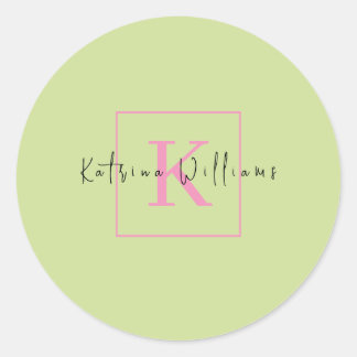 Logo für das professionelle Branding Lime Green Pi Runder Aufkleber