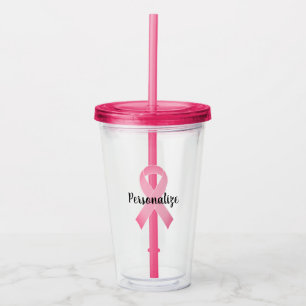 Logo für das Rosa Brustkrebs-Bewusstsein Acryltrinkbecher