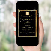 Logo für das Ruhestandsgeschäft mit Goldbarren Einladung