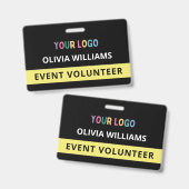 Logo für das Schwarze Abzeichen für benutzerdefini Ausweis (Vorder- & Rückseite)