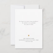 Logo für das Skriptgeschäft aus Gold Dankeskarte (Rückseite)