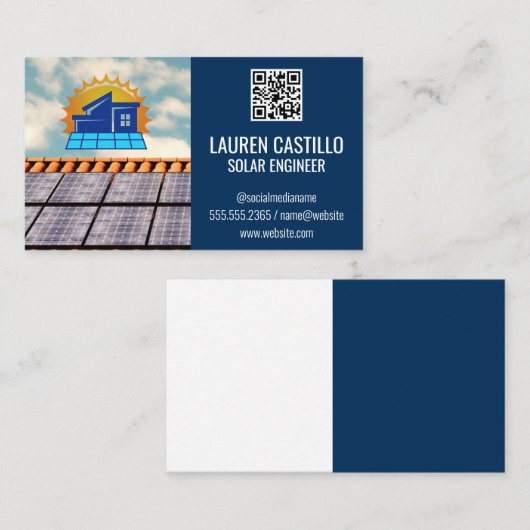 Logo für das Solarpaneel | Tech Energy Visitenkarte (Vorne/Hinten)