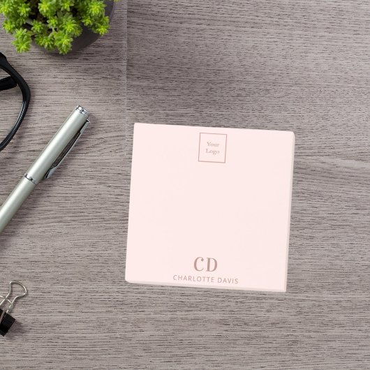 Logo für das Unternehmen Blindpink Monogram Post-it Klebezettel