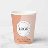 Logo für das Unternehmen "Custom Company Business" Pappbecher (Vorderseite)