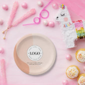 Logo für das Unternehmen "Custom Company Business" Pappteller (Party)