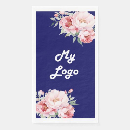 Logo für das Unternehmen Navy Blue Pink Florns Serviette (Vorderseite)