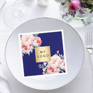 Logo für das Unternehmen Navy Blue Pink Florns Serviette