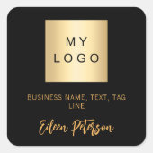 Logo für das Unternehmen Quadratischer Aufkleber (Vorderseite)