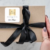 Logo für das Unternehmen Quadratischer Aufkleber