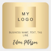 Logo für das Unternehmen Quadratischer Aufkleber (Vorderseite)