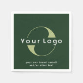 Logo für das Unternehmenspapier "Grüne und weiße T Serviette (Vorderseite)