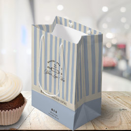 Logo für das Vintage Blue Bakery Business Mittlere Geschenktüte
