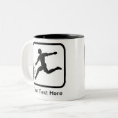 Logo für den anpassbaren Fußballspieler (Football Zweifarbige Tasse (Vorderseite Links)