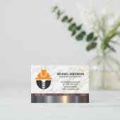 Logo für den Bau eines Carpentry | Marmor Visitenkarte (Stehend Vorderseite)