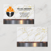 Logo für den Bau eines Carpentry | Marmor Visitenkarte (Vorne/Hinten)