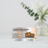 Logo für den Bau eines Trucks | Metall Visitenkarte (Stehend Vorderseite)