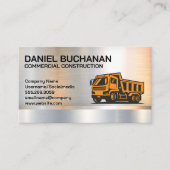 Logo für den Bau eines Trucks | Metall Visitenkarte (Vorderseite)