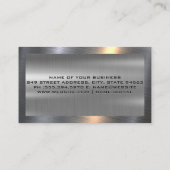 Logo für den Bau eines Trucks | Metallgrenze Visitenkarte (Rückseite)