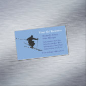 Logo für den blauen Schneeschuh Magnetische Visitenkarte (Beispiel)