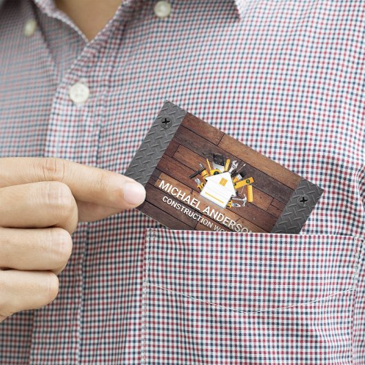 Logo für den Carpentry-Code von Bauwerkzeugen | Ho Visitenkarte