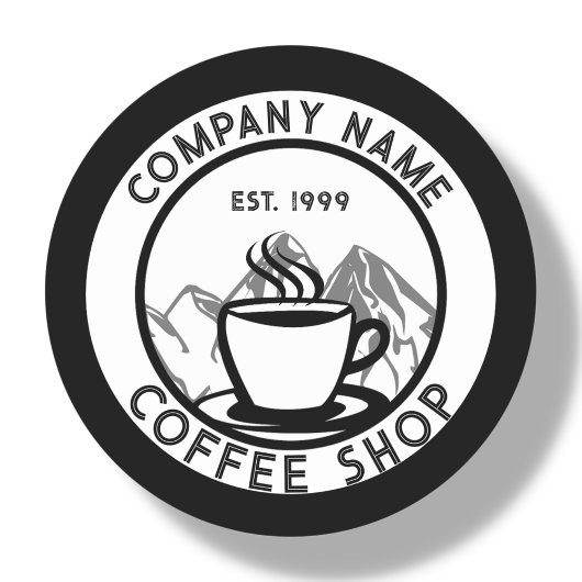 Logo für den Coffee Shop Runder Aufkleber