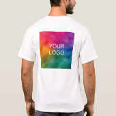 Logo für den Firmennamen Doppelseitige Männergesch T-Shirt (Rückseite)