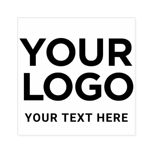 Logo für den Firmennamen im Text Gummistempel (Prägung)