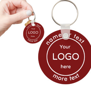 Logo für den Firmenshop hinzufügen rot Schlüsselanhänger