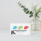 Logo für den Flugzeugkoffer | Geschäftsleute Visitenkarte (Stehend Vorderseite)