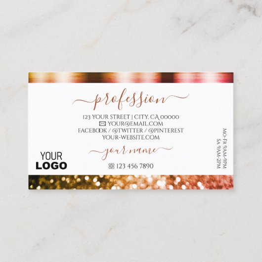 Logo für den Glitzer "Add-On" in Edelstahl-Orange- Visitenkarte (Rückseite)