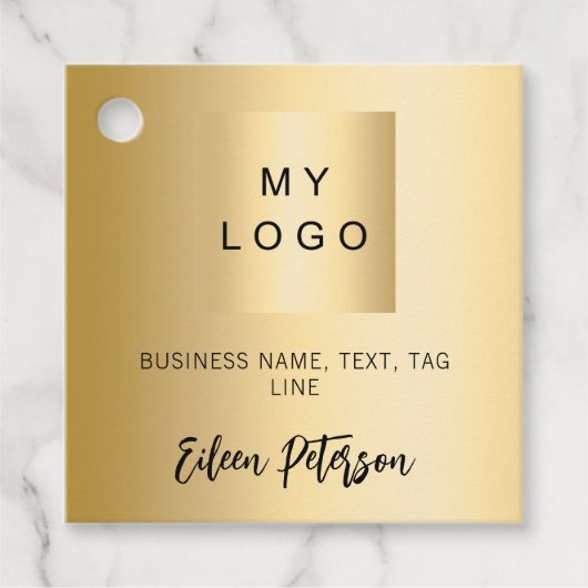 Logo für den Goldnamen QR-Code Geschenkanhänger (Vorderseite)