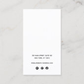 Logo für den Inhaber der schwarzen vier Stöcke mit Visitenkarte (Rückseite)