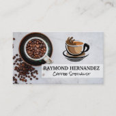 Logo für den Kaffee | Bohnen Visitenkarte (Vorderseite)