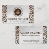 Logo für den Kaffee | Kaffeebohnen Visitenkarte (Vorne/Hinten)