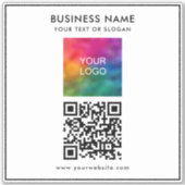Logo für den Kundenbetrieb Hinzufügen von Text QR- Aufkleber (Vorderseite)