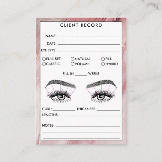 Logo für den Lash-Client-Record Visitenkarte (Vorderseite)