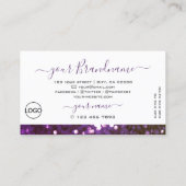 Logo für den Lila Glitzer mit weißem Sparkle auffa Visitenkarte (Rückseite)