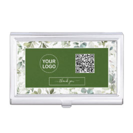 Logo für den QR-Code für Aquarellgrün Visitenkarten Dose