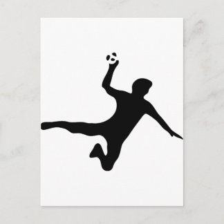 Logo für den schwarzen Handball Postkarte