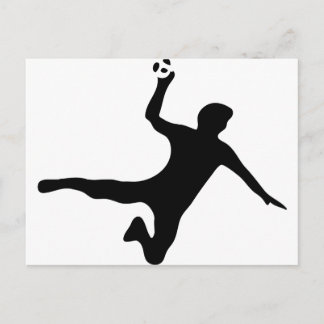 Logo für den schwarzen Handball Postkarte