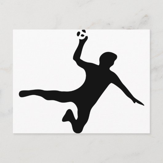 Logo für den schwarzen Handball Postkarte (Vorderseite)